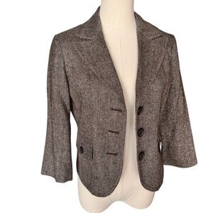 Twenty One Brown Herringbone Blazer Jacket Size Small